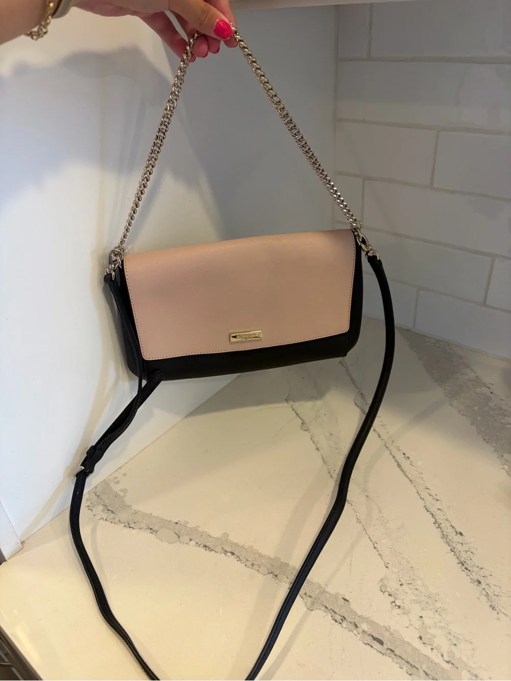 Kate spade pink/black shoulder bag / cross body